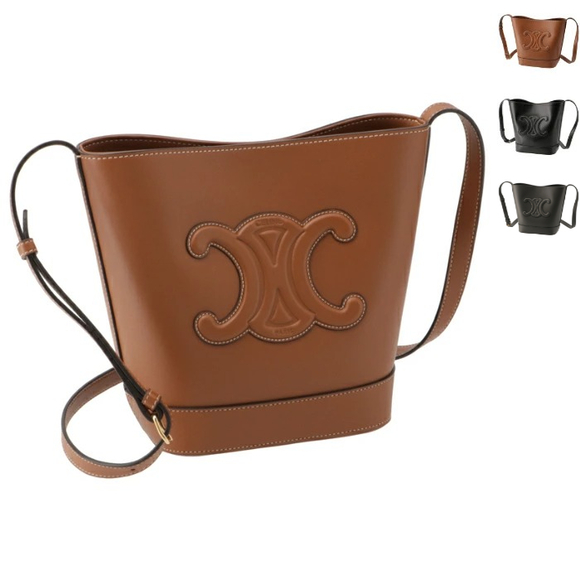 Celine Handbags - Celine Cuile Triomphe Bucket Bag Small